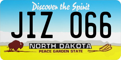 ND license plate JIZ066