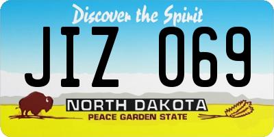 ND license plate JIZ069