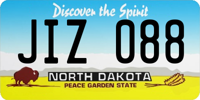 ND license plate JIZ088