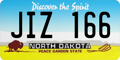 ND license plate JIZ166