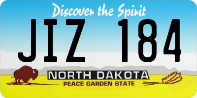ND license plate JIZ184