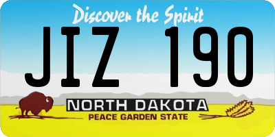 ND license plate JIZ190