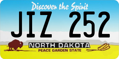 ND license plate JIZ252