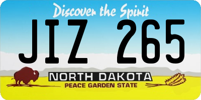 ND license plate JIZ265