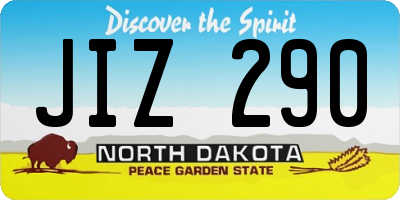 ND license plate JIZ290