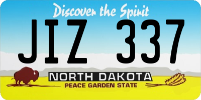 ND license plate JIZ337