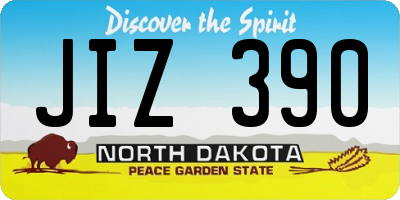 ND license plate JIZ390