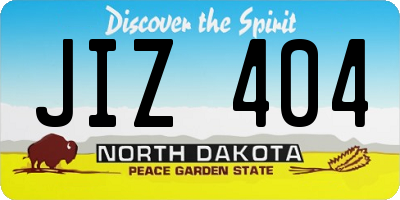 ND license plate JIZ404