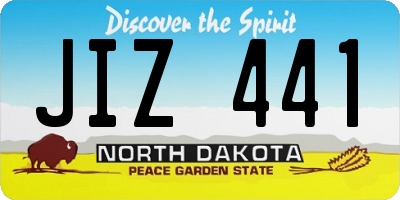 ND license plate JIZ441