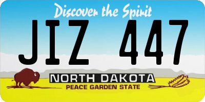 ND license plate JIZ447