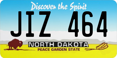 ND license plate JIZ464
