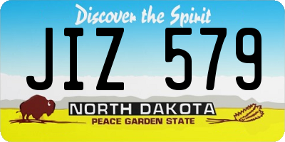ND license plate JIZ579