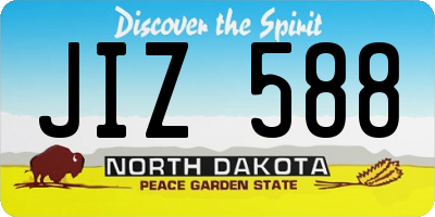 ND license plate JIZ588