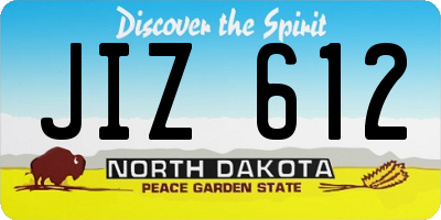 ND license plate JIZ612