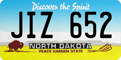 ND license plate JIZ652