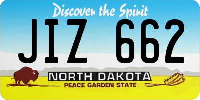 ND license plate JIZ662