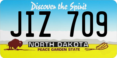 ND license plate JIZ709