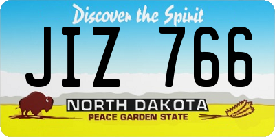 ND license plate JIZ766