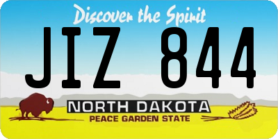 ND license plate JIZ844