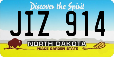 ND license plate JIZ914