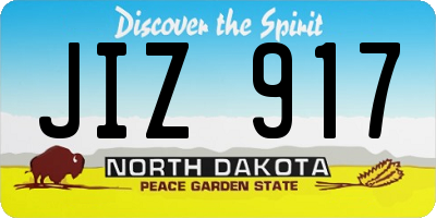 ND license plate JIZ917