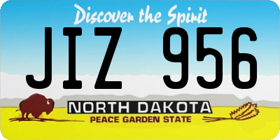 ND license plate JIZ956