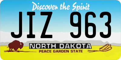 ND license plate JIZ963