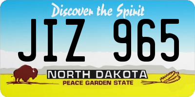 ND license plate JIZ965