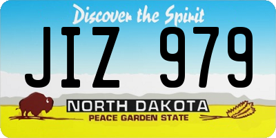 ND license plate JIZ979