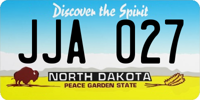 ND license plate JJA027