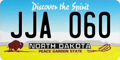 ND license plate JJA060