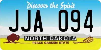 ND license plate JJA094
