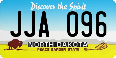 ND license plate JJA096