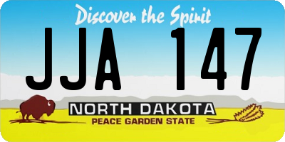 ND license plate JJA147