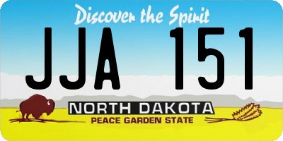 ND license plate JJA151
