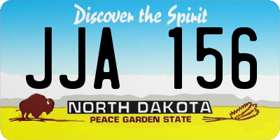 ND license plate JJA156