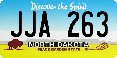 ND license plate JJA263