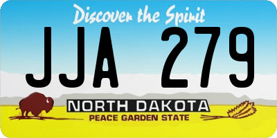 ND license plate JJA279