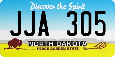 ND license plate JJA305