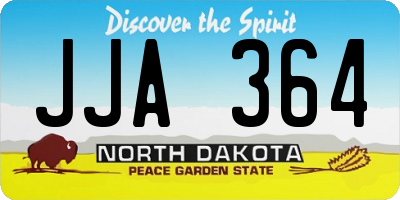 ND license plate JJA364