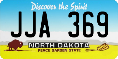 ND license plate JJA369