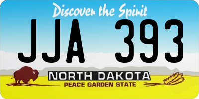 ND license plate JJA393