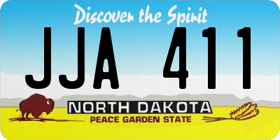 ND license plate JJA411
