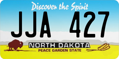 ND license plate JJA427