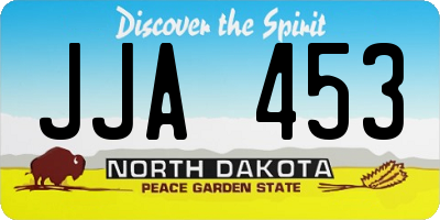 ND license plate JJA453