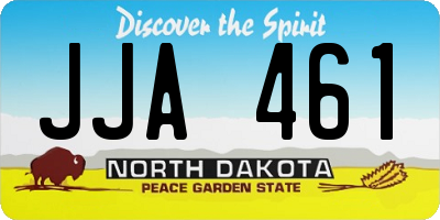 ND license plate JJA461