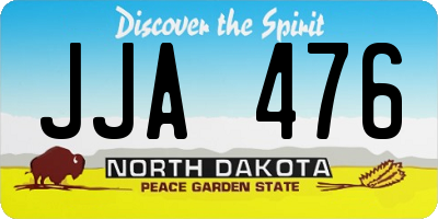 ND license plate JJA476