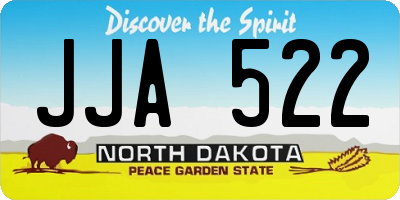 ND license plate JJA522