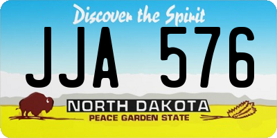 ND license plate JJA576