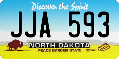 ND license plate JJA593